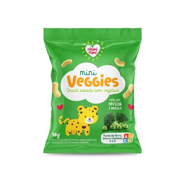 Mini Veggies Ervilha e Brócolis Nhami Mami